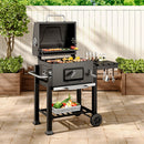 Outdoor Portable Charcoal BBQ Grill Barbecue Trolley