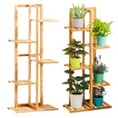 Breeins Rustic Wooden Plant Stand with Shelves