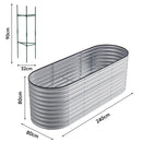 Breeins Oval-Shaped Galvanised Steel Raised Garden Bed