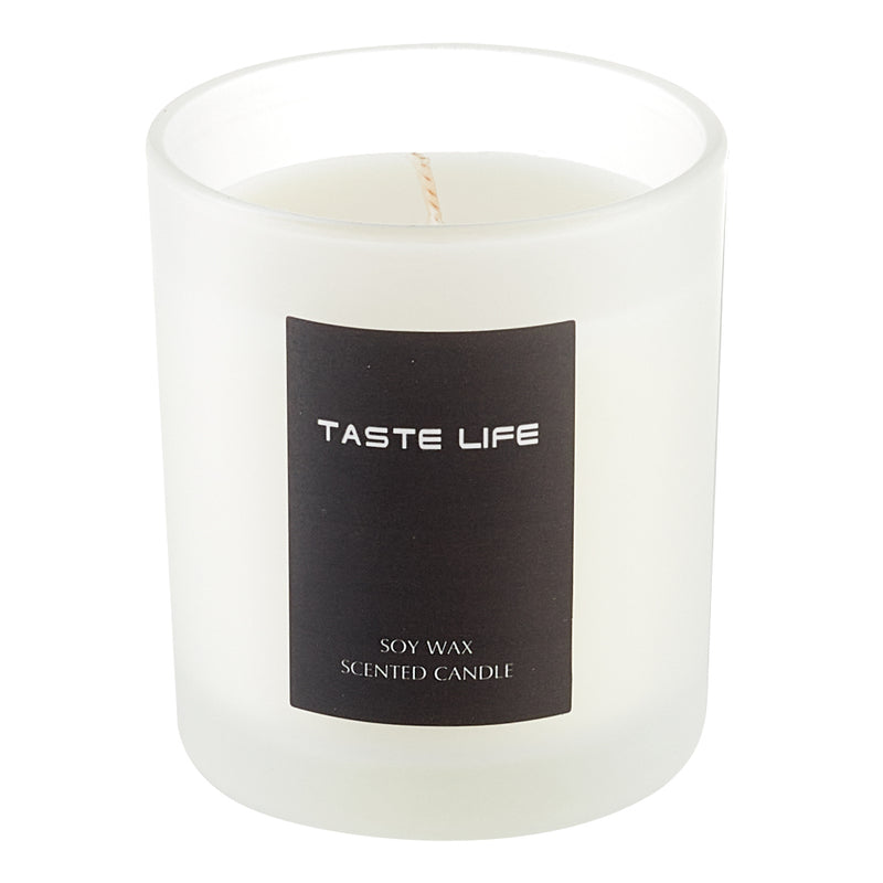 Lifeideas Handmade Soy Wax Scented Candle in Frosted Glass Jar