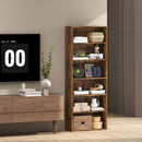 HOMCOM 6 Tier Bookshelf, Freestanding Bookcase with Adjustable Shelves