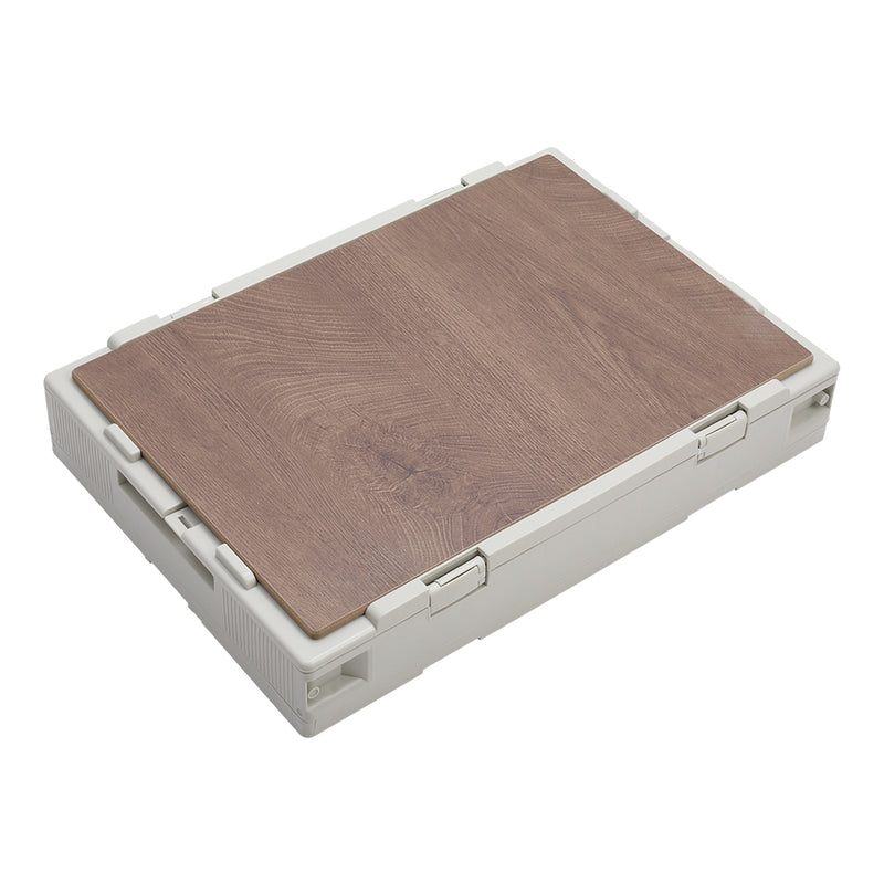 Livingandhome 60L Collapsible 3-Door Storage Box Outdoor Camping Table