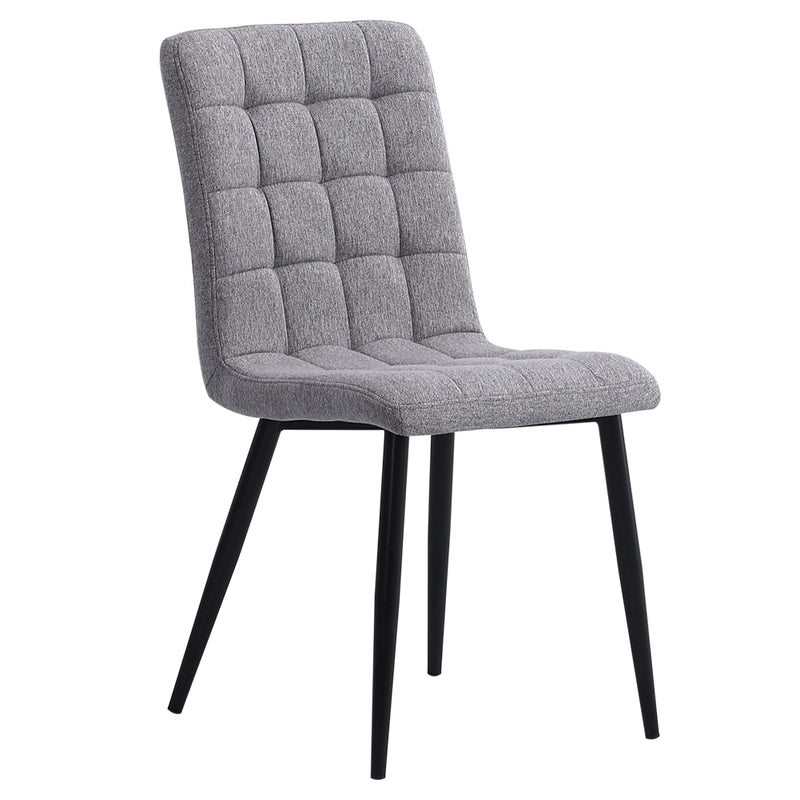 Livingandhome 4Pcs Tufted Modern Armless Dining Chairs with Metal Legs