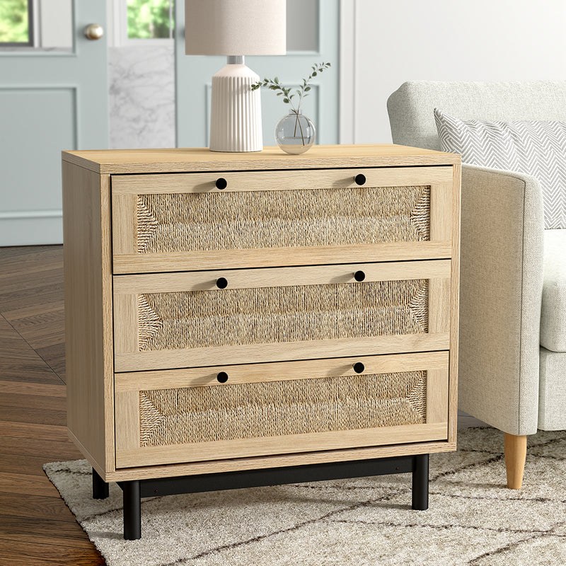 Livingandhome Stylish Natural Wood Cabinet