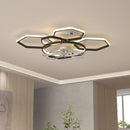 Cottonfy UK Geometric LED Ceiling Fan Light