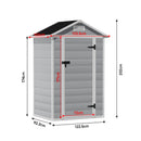 Breeins 4 x 3FT Apex Roof Garden Shed Outdoor Storage House
