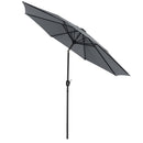 Livingandhome 3M Large Rotating Patio Parasol for Outdoor Sunshade and Rain