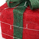 Lifeideas Set of 3 Light-Up Square Christmas Gift Boxes Glitter Presents Decoration