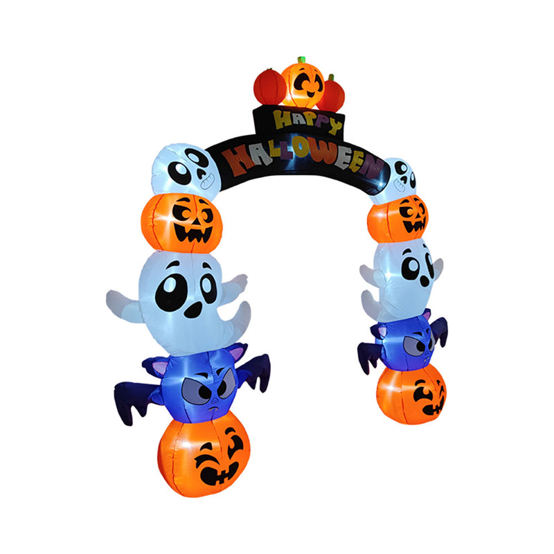 Lifeideas 8ft Halloween Inflatable Pumpkin Archway Decoration with Built-in LED Lights