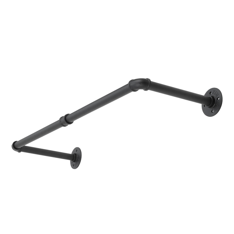 Livingandhome Modern Matte Black Wall-Mounted Rail