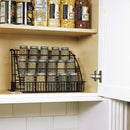 Lifeideas Black Steel Spice Rack with 3 Tiers