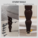 HOMCOM Velvet-Feel Two-Seat Lounger Sofa with Wood Frame