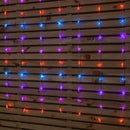 1.2 X 1.2m Light Up Christmas Star Curtain Lights With 108 Rainbow LEDs