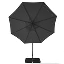 Garden Sanctuary Square Cantilever Parasol With Solar Light And HDPE Parasol Base