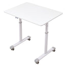 Manual Standing Height-Adjustable Computer Desk With Wheels