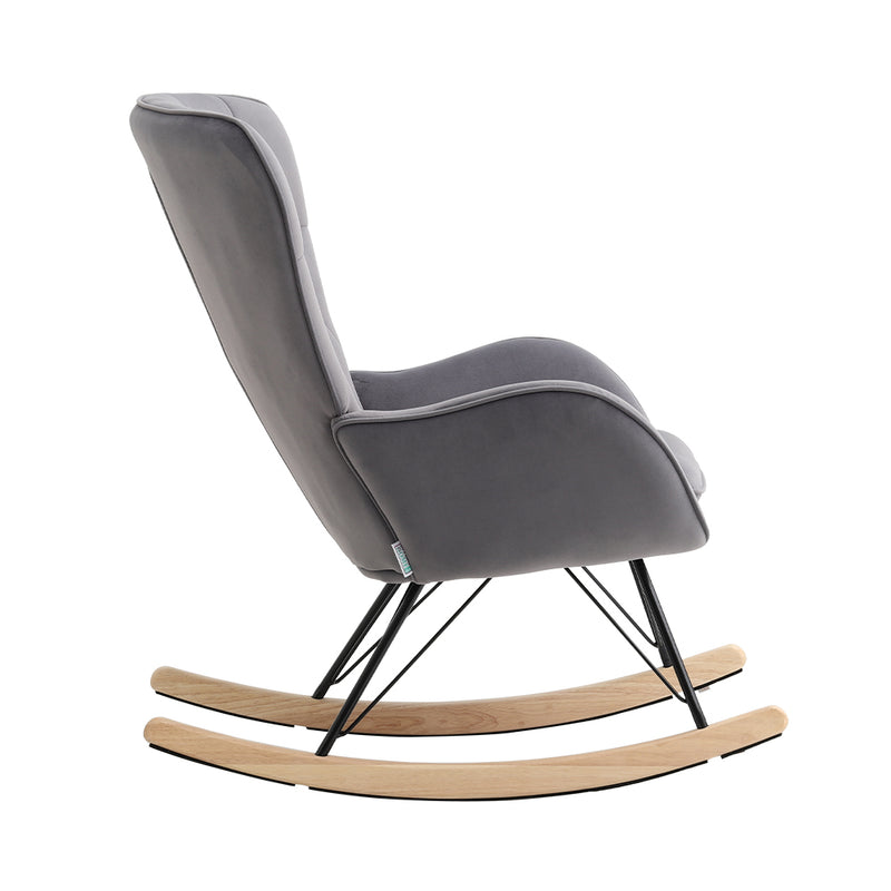 Livingandhome Light Brown Terry Cloth Rocking Chair