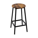 Livingandhome Set of 2 Bar Stools with Footrest