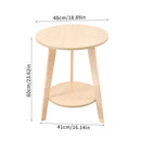 Livingandhome Compact Round Wooden Side Table