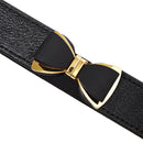 Modishion Stretchy Fashion Waist Belt with Bow Buckle