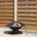 50cm Bronze Effect Steel Toscana Outdoor Garden Fire Pit