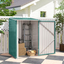 Outsunny 3.3ft x 3.4ft Outdoor Storage Shed Steel Garden Shed w/ Lockable Door