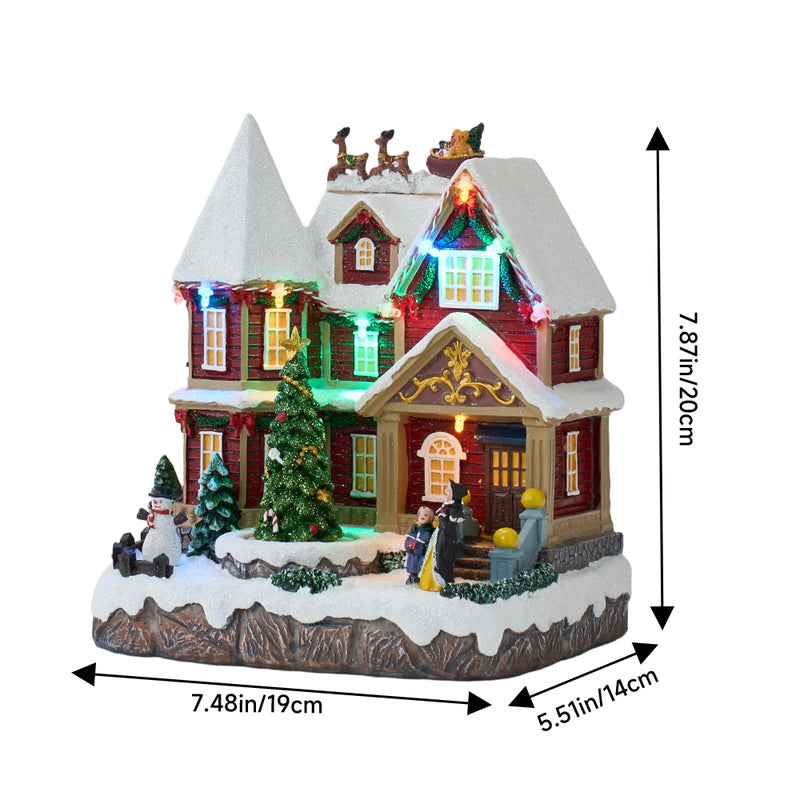 Lifeideas Christmas House Music Box Ornaments
