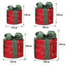 Lifeideas 4-Piece Christmas Gift Box Decorations with LED Lights