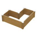 Breeins Plastic Wood-Grain Raised Garden Bed Planter