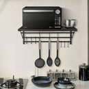 Lifeideas Kitchen Wall Mounted Metal Pot Rack with Hangers