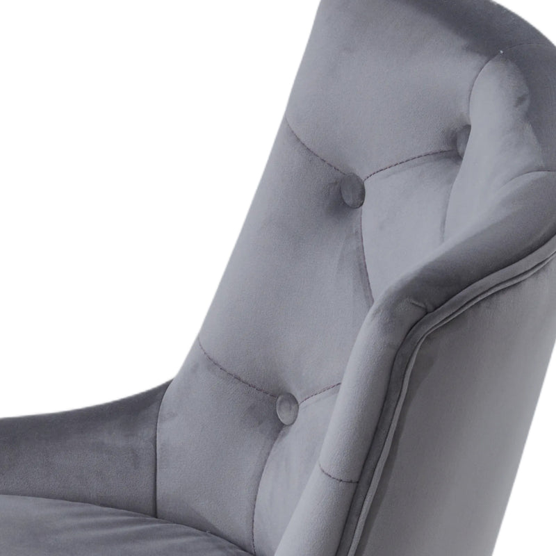 Livingandhome Upholstered Tufted Velvet Buttoned Dinning Chair