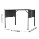 Outdoor Retractable Steel Pergola with Canopy