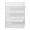 Livingandhome 3-Tier Foldable Storage Cabinet Shoes Organizer with Doors