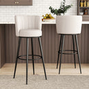 Livingandhome 2 Piece Modern Linen Bar Chairs Set