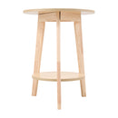 Livingandhome Compact Round Wooden Side Table