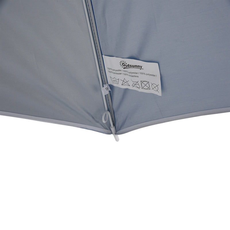 Outsunny  2.2M Outdoor Parasol Fishing Umbrella Beach Sun Shelter w/ Carry Bag
