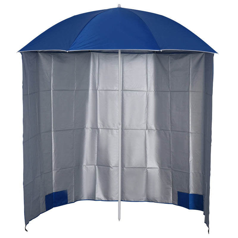 Outsunny  2.2M Outdoor Parasol Fishing Umbrella Beach Sun Shelter w/ Carry Bag