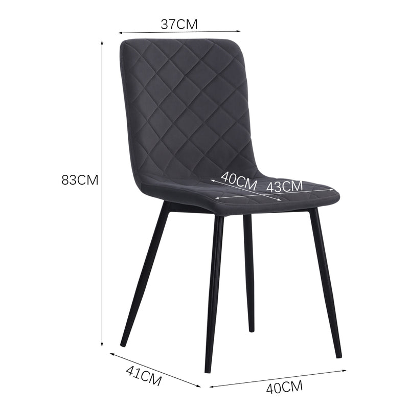 Livingandhome Set of 4 Modern Urban Style Armless Dining Chairs