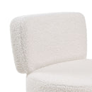 Livingandhome Cream Faux Fur Chair
