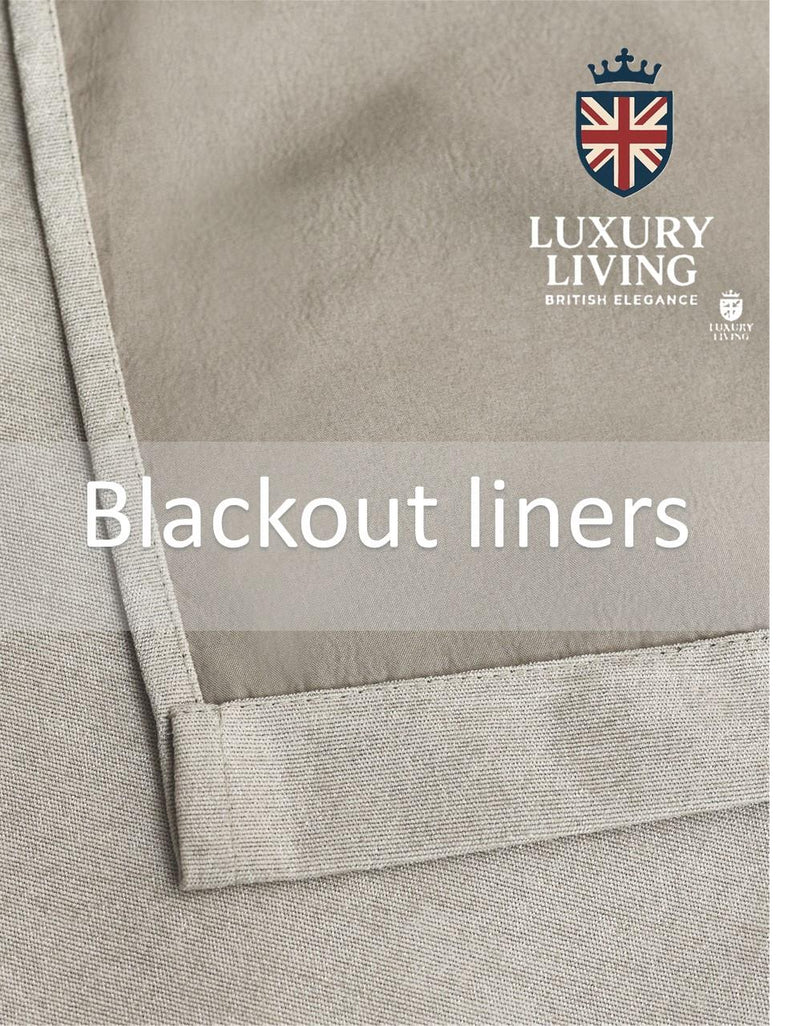 Chenille Blackout Taped Curtains Cream