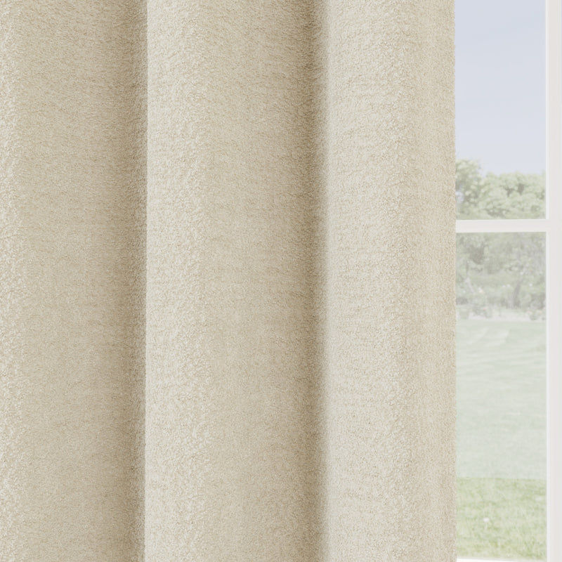 Enhanced Living Royale Room Darkening Boucle Readymade Single Door Curtain