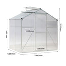 Breeins 4x6ft Aluminium Hobby Greenhouse With Window Opening