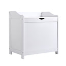 Livingandhome White Wooden Lift-Top Toy Storage Chest