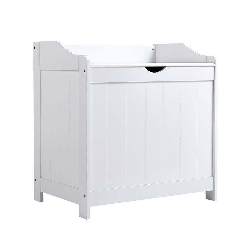 Livingandhome White Wooden Lift-Top Toy Storage Chest