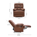 Livingandhome Upholstered Faux Leather Recliner Chair