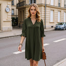 V-neck Long Sleeves Dress