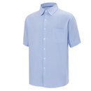 Cotton Short-sleeve Shirt - Blue