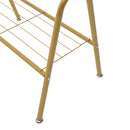 Lifeideas Freestanding Gold Clothes Rack with Bottom Shelf