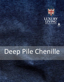 Chenille Blackout Taped Curtains Blue