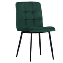 Livingandhome 4 Pack Velvet Dining Chairs with Metal Legs