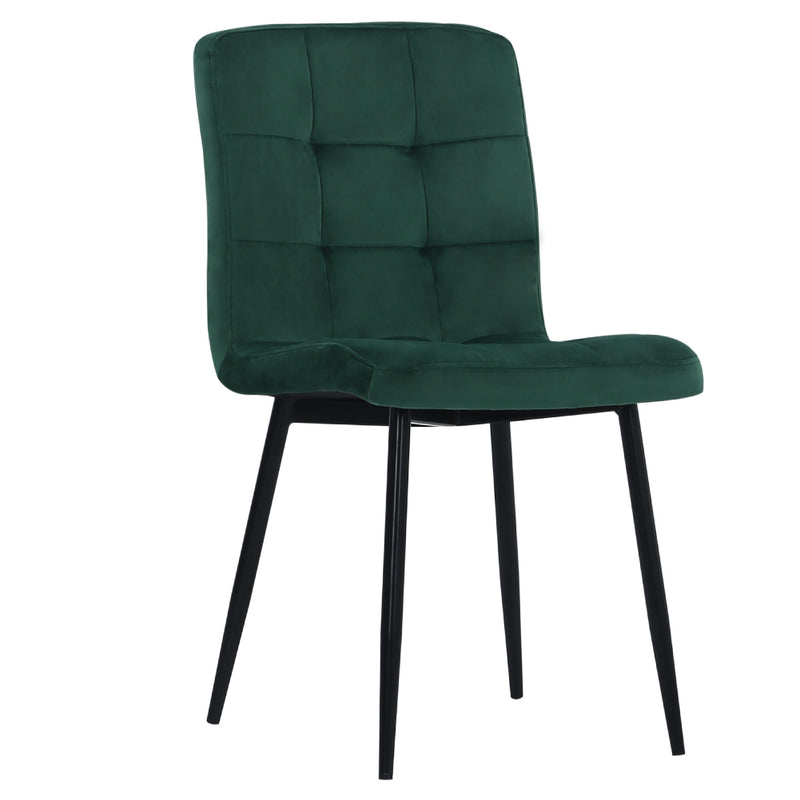 Livingandhome 4 Pack Velvet Dining Chairs with Metal Legs